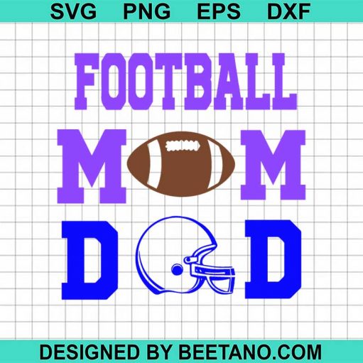 Football dad and mom svg