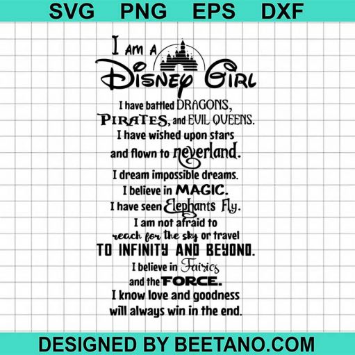 I Am A Disney Girl Svg
