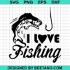 I Love Fishing Svg