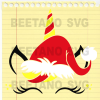 Unicorn Santa Hat Svg