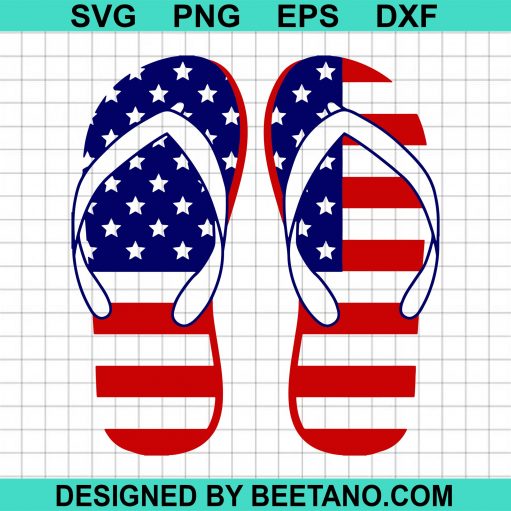 Flip-Flops Merica 4Th Of July Svg