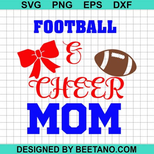 Football cheer mom svg