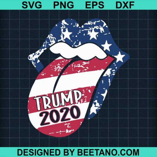 4Th Of July Lips Trump 2020 SVG