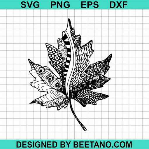 Maple leaves mandala svg