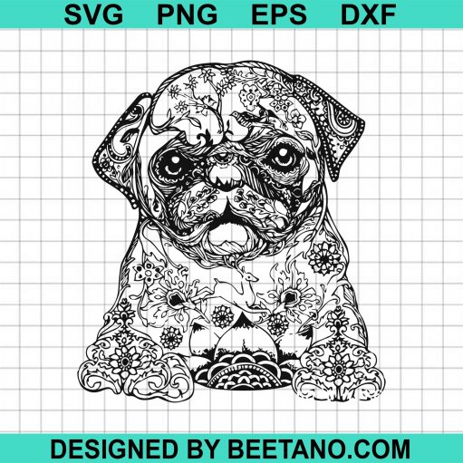 mandala pug svg