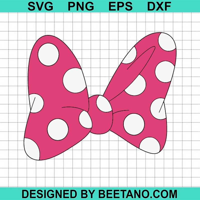 Minnie Mouse with Polka Dot Bow SVG