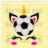 Unicorn Svg, Unicorn Sport Soccer Unicorn Cutting Files For Cricut, Svg, Dxf, Eps, Png Instant Download