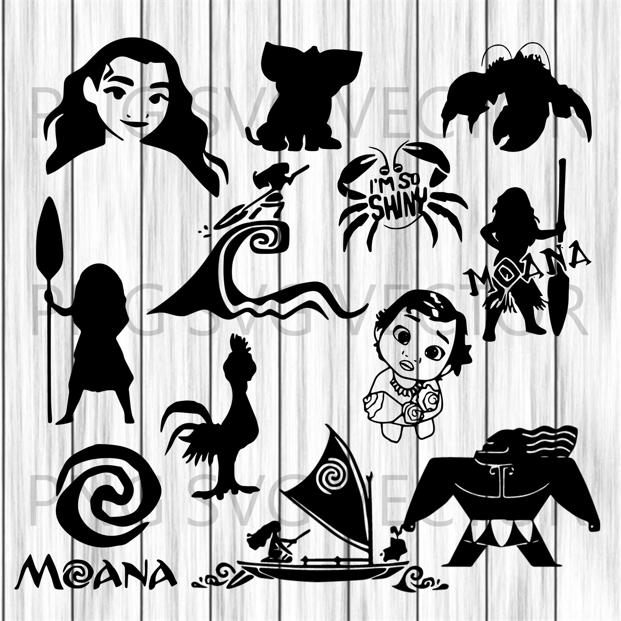 Moana Svg Moana Clipart Moana Bundle Clipart Moana Bundle Cutting File Moana File For Cricut