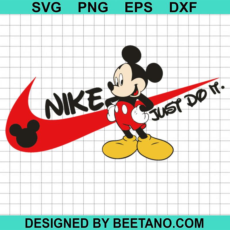Mickey nike logo just do it SVG, mickey disney nike SVG cut file cricut