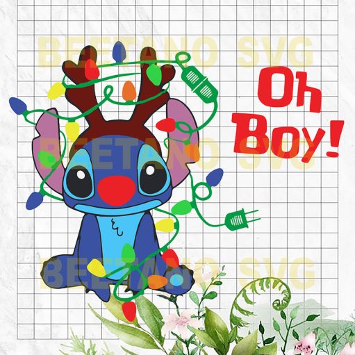 Oh Boy Stitch Christmas SVG