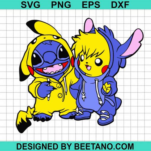 Pikachu And Stitch Svg