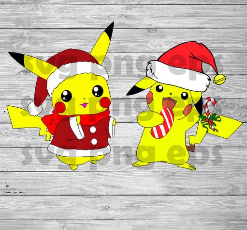 Pikachu Christmas Svg