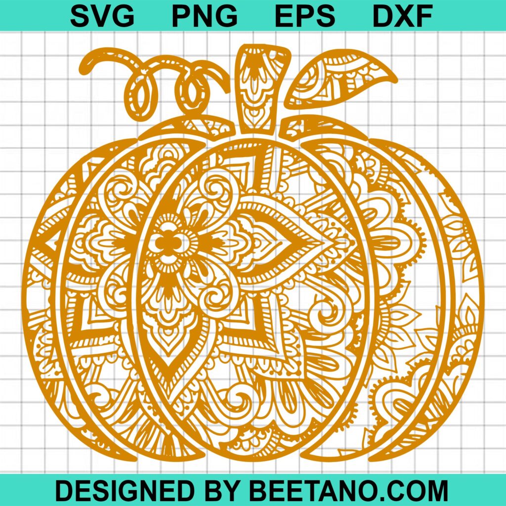 Pumpkin Mandala SVG cut file for cricut silhouette machine make craft
