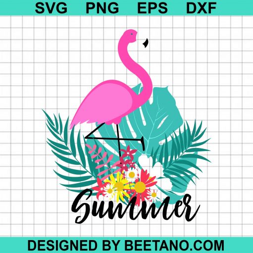 flamingo summer svg