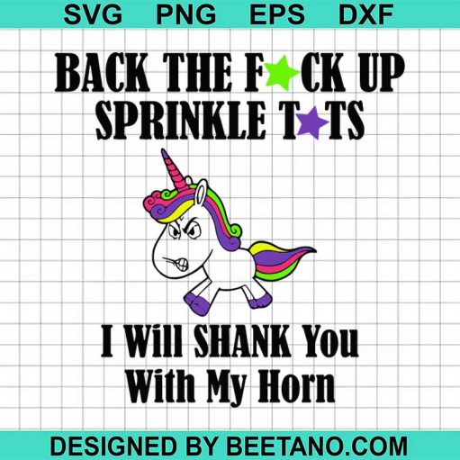 Unicorn back the fuck up svg