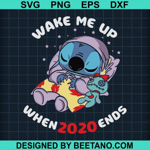 Wake me up when 2020 end stitch svg