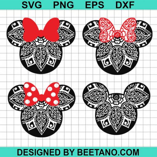 mickey head mandala svg