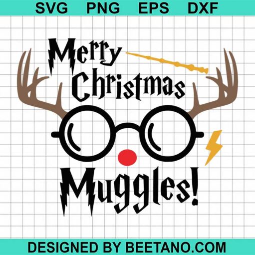 Merry christmas muggles SVG cut file for cricut make craft handmade