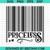 Barcode Priceless Svg