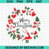 Merry Christmas Wreath Svg