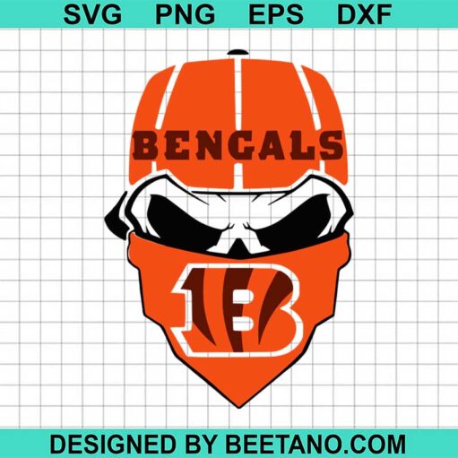 Cincinnati Bengals Skull Svg