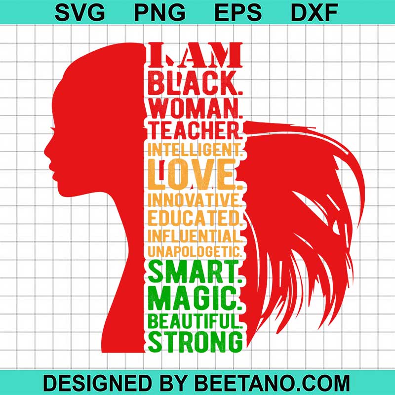 Black teacher SVG, Black History Month SVG PNG DXF EPS
