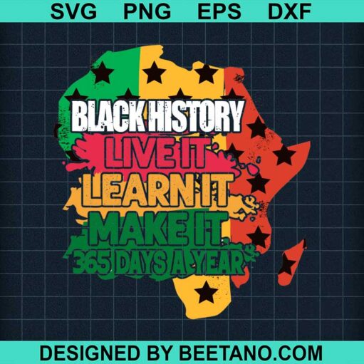 Black history 365 days a year SVG