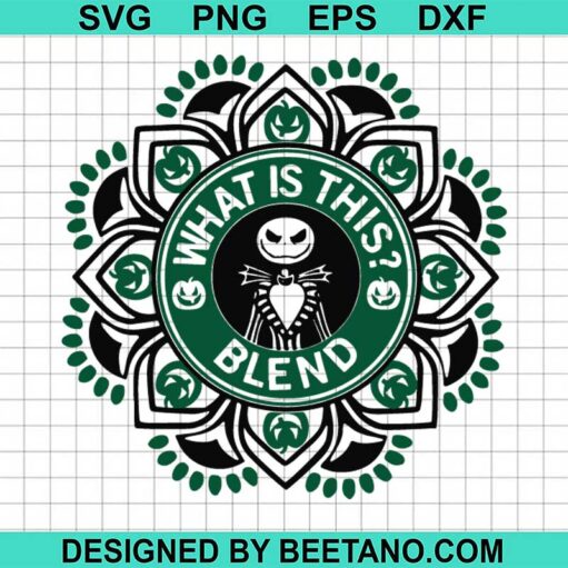 Jack Skellington Starbuck Coffee Mandala Logo Svg