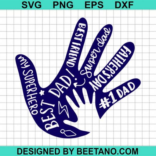 Best dad hand SVG
