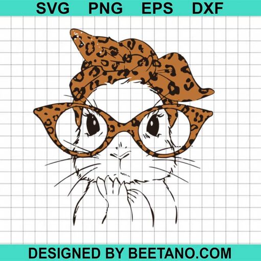 Bunny mom with bandana SVG