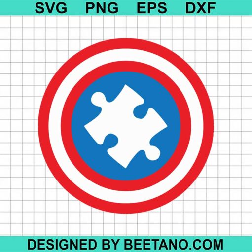 Captian america Shield autism SVG