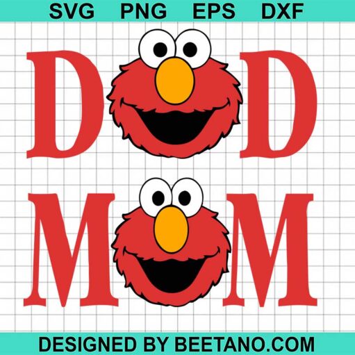 Dad Mom Elmo Sesame Street Svg