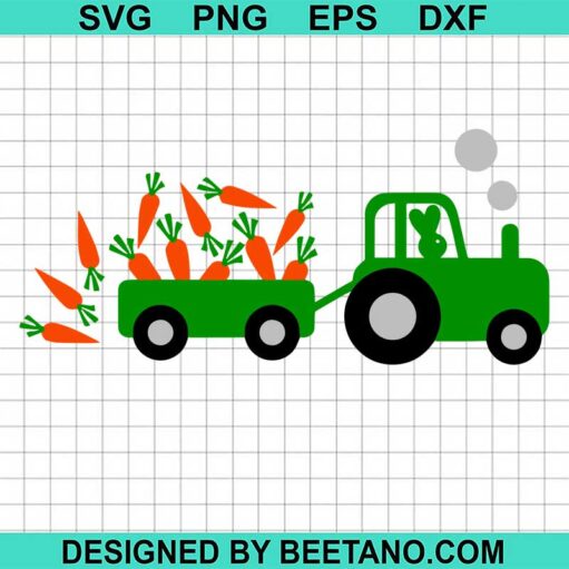 Easter Bunny Truck Svg