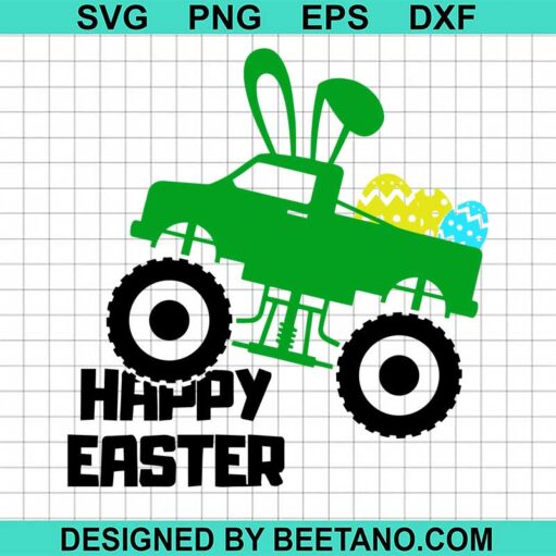 Happy Easter Truck Svg