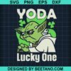 Yoda Lucky One Patrick Day Svg