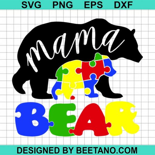 Mama bear autism SVG