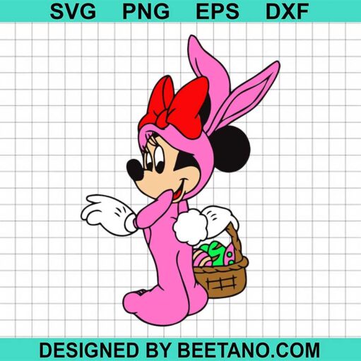 Minnie Mouse With Easter Eggs Svg