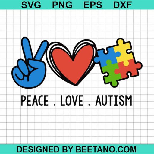 Peace love autism SVG