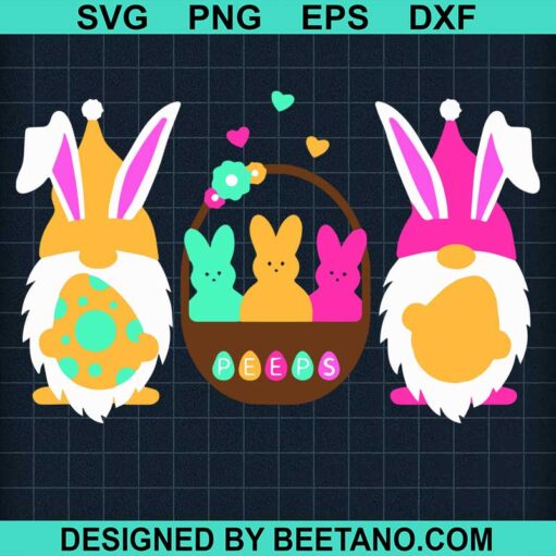 Gnomes With Peeps Easter Svg