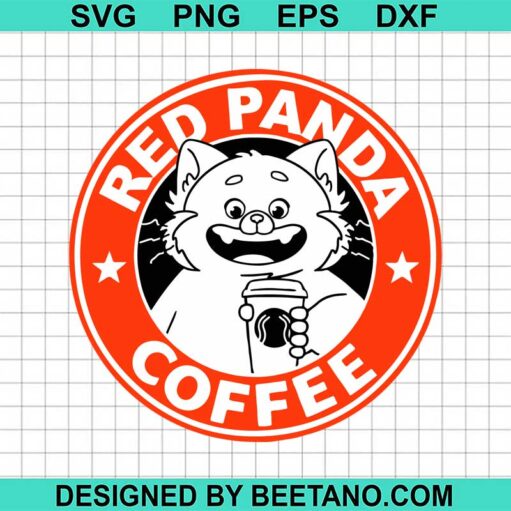 Turning Red Panda Starbuck Coffee Svg