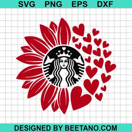 Starbuck Coffee Sunflowers Svg