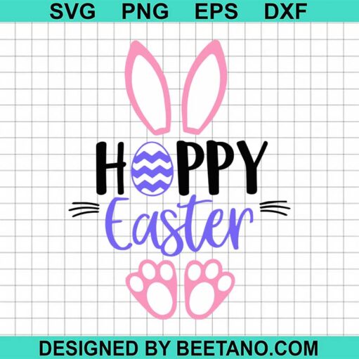 Happy Easter Rabbit Ear Svg