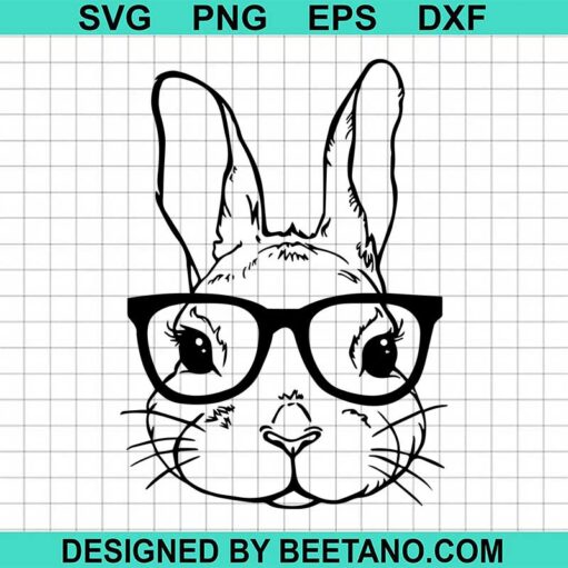 Bunny Easter Glass Svg