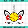 Unicorn Softball Svg