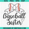 Baseball Sister Svg