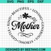 Mother Beautiful Loving Kind Svg