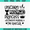 Unicorn Mermaid Princess Svg