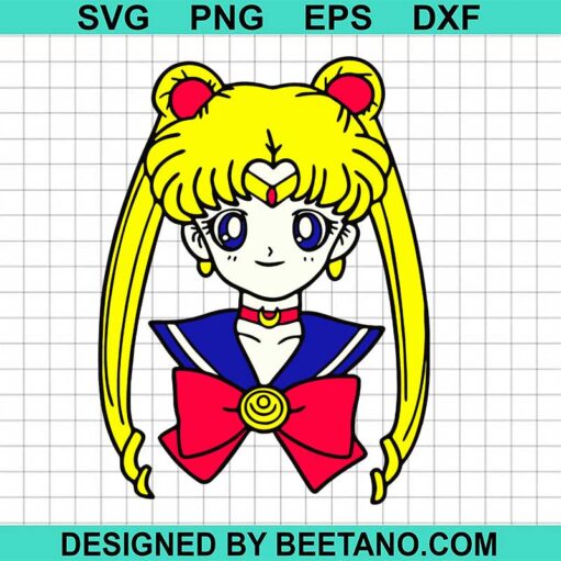 Sailor moon face SVG