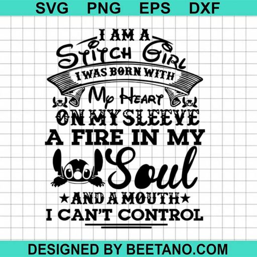 Stitch girl SVG