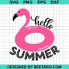Hello Summer Flamingo Svg